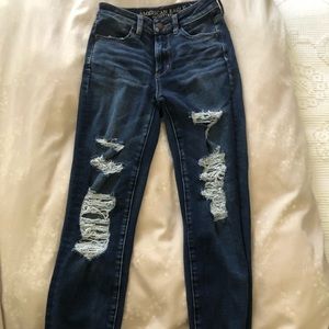 distressed american eagle jeans